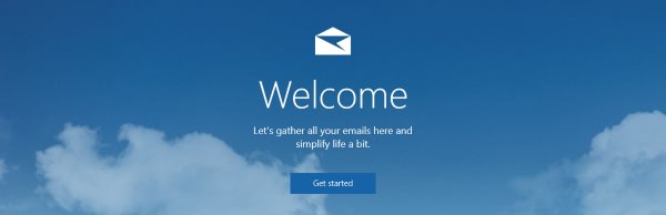 The Windows 10 Mail welcome screen