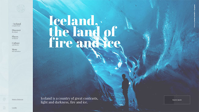 Screenshot of the Love for Iceland website, made with WordPress