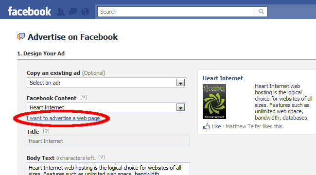 3 i want to advertise a web page