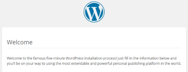 Wordpress Welcome Screen