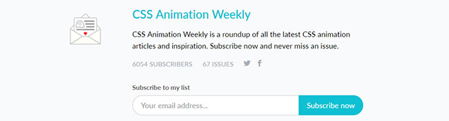 CSS Animation Weekly Newsletter