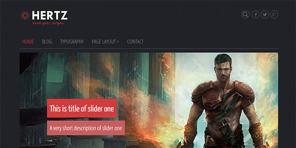 Screenshot of the Hertz Drupal theme