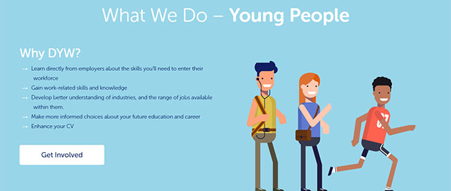 A page explaining what DYWDA does for young people