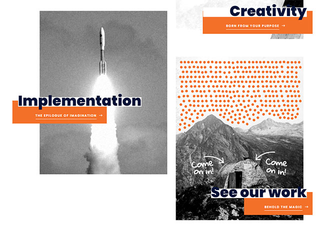 Screenshot of a section of the Epix Media home page