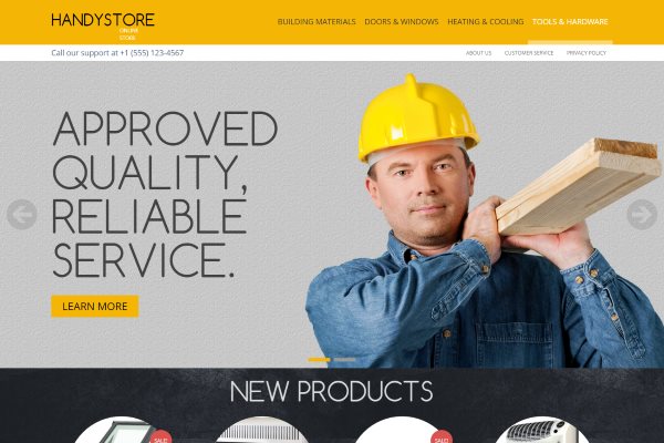 Screenshot of the HandyStore Magento theme
