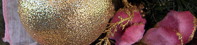 Baubles and decorations on a Christmas tree