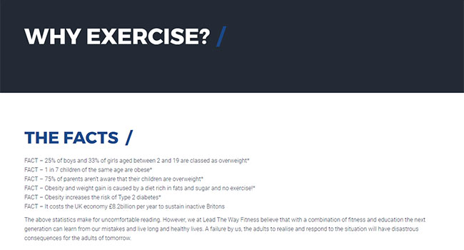 Statistics on Lead the Way Fitness