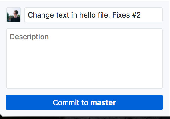 Creating a commit message for fixing that issue