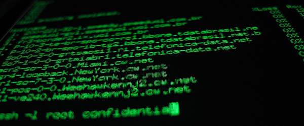 Green computer code on a black background