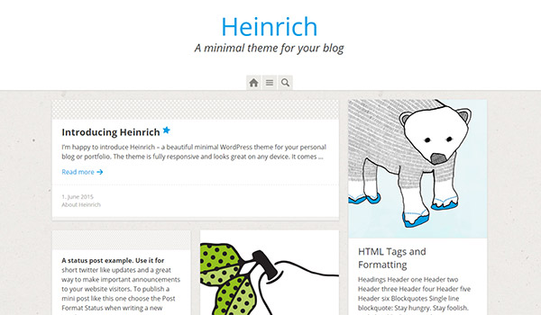 Screenshot of the Heinrich WordPress theme