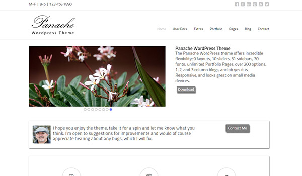 Screenshot of the Panache WordPress theme