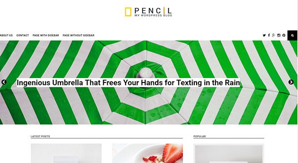 Screenshot of the Pencil WordPress theme