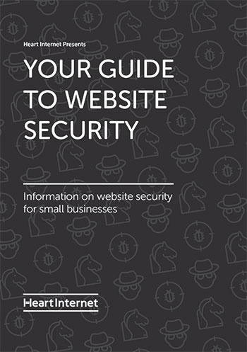 Cover of Your Guide to Website Security, a free ebook available from Heart Internet