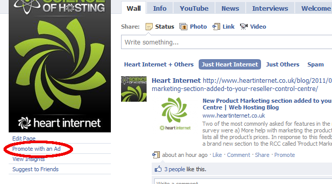 1 promote with an ad