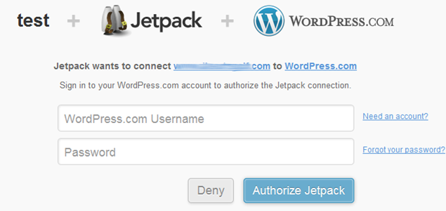 jetpack authorize