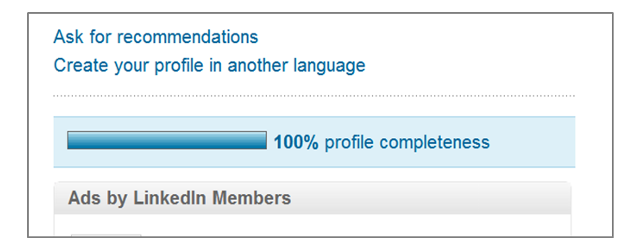 linkedin progress bar